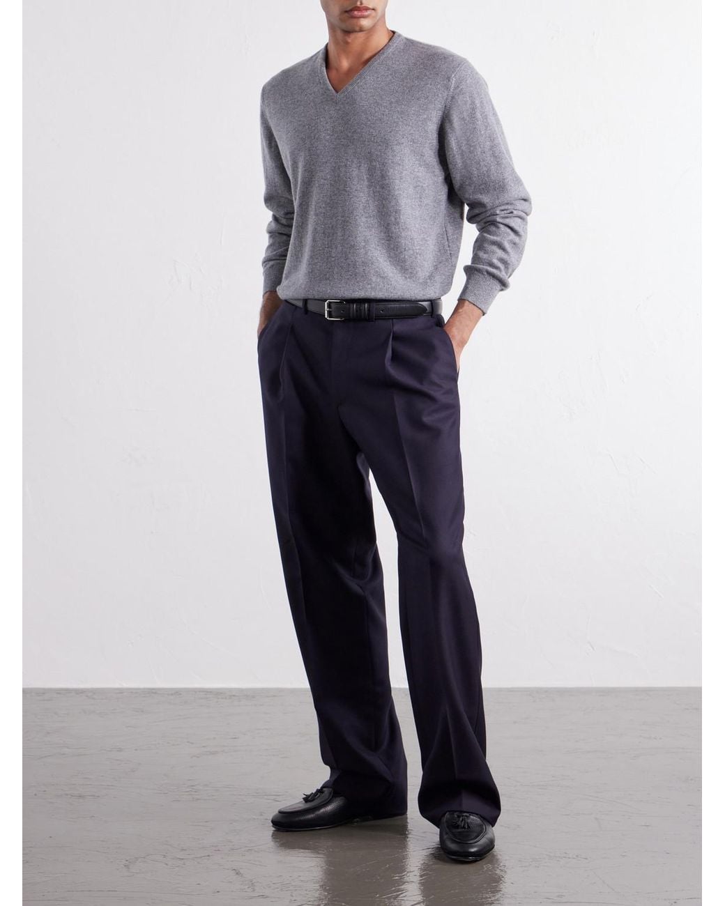 Begg x Co Gray Heriot Cashmere Sweater for men