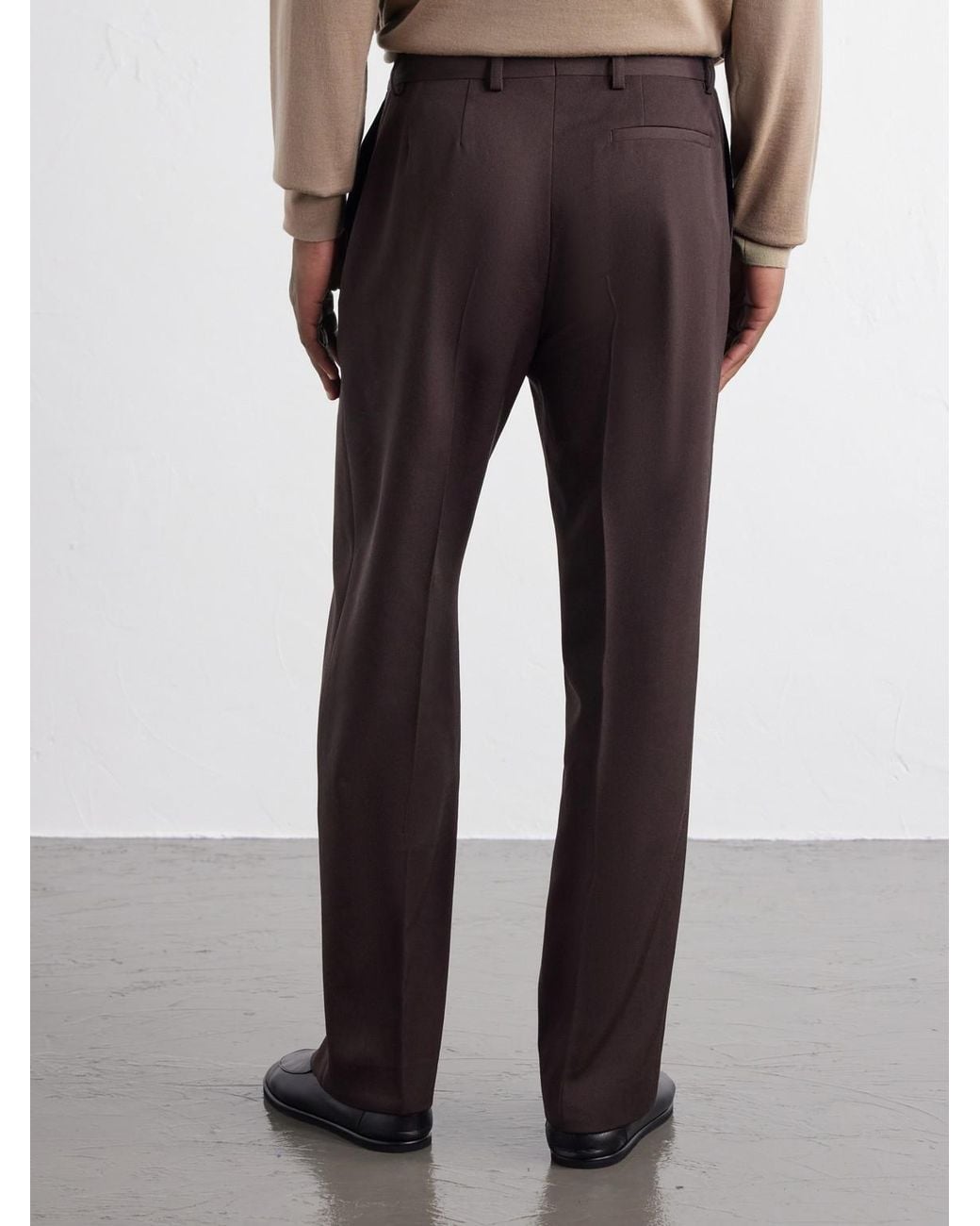 A Kind Of Guise Brown Wide-leg Virgin Wool Suit Trousers for men