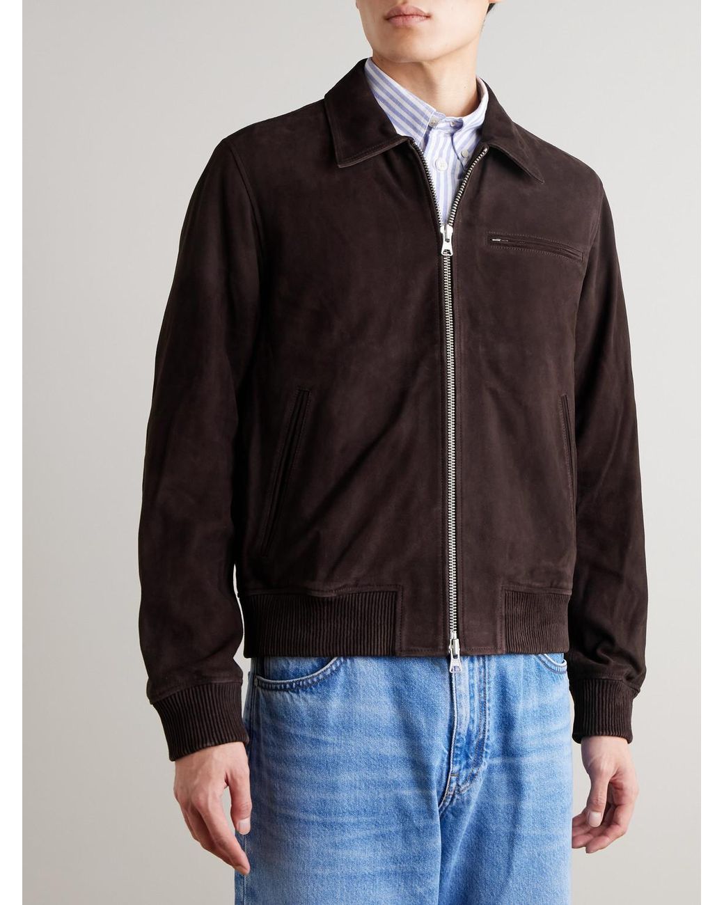 NN07 Black Owen 90031 Suede Jacket for men
