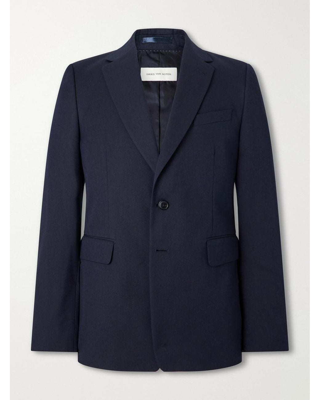 Dries Van Noten Blue Kayno Cotton And Wool-Blend Suit for men