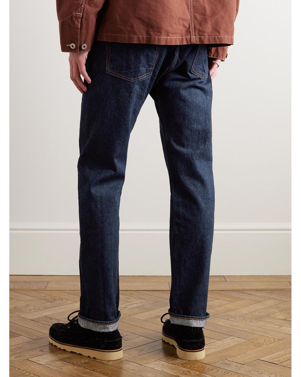 Orslow Blue 107 Slim-Fit Selvedge Denim Jeans for men