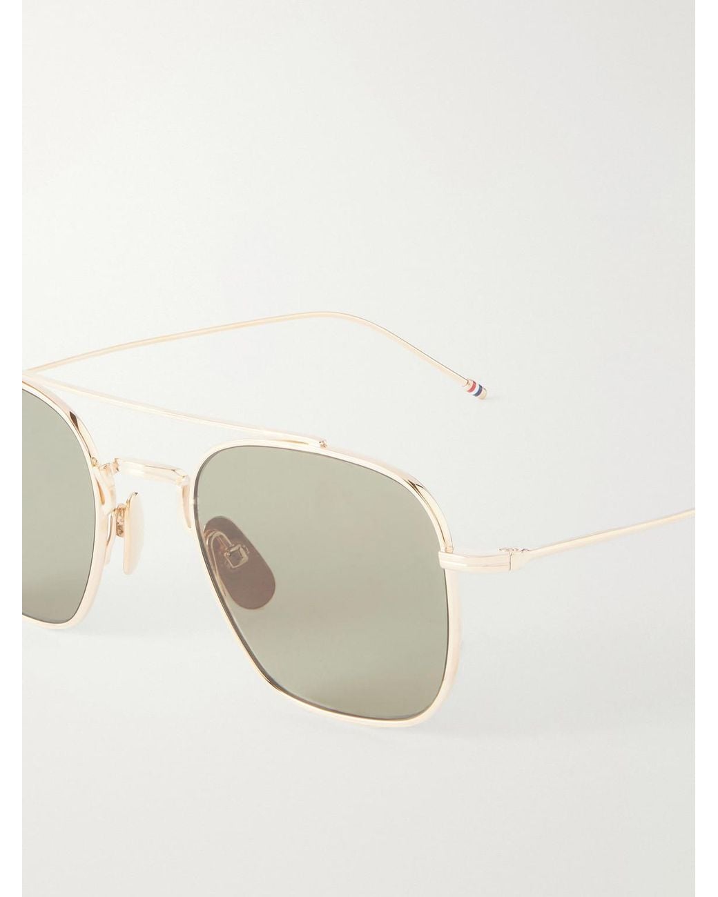 Thom Browne Natural Aviator-Style Titanium Sunglasses for men