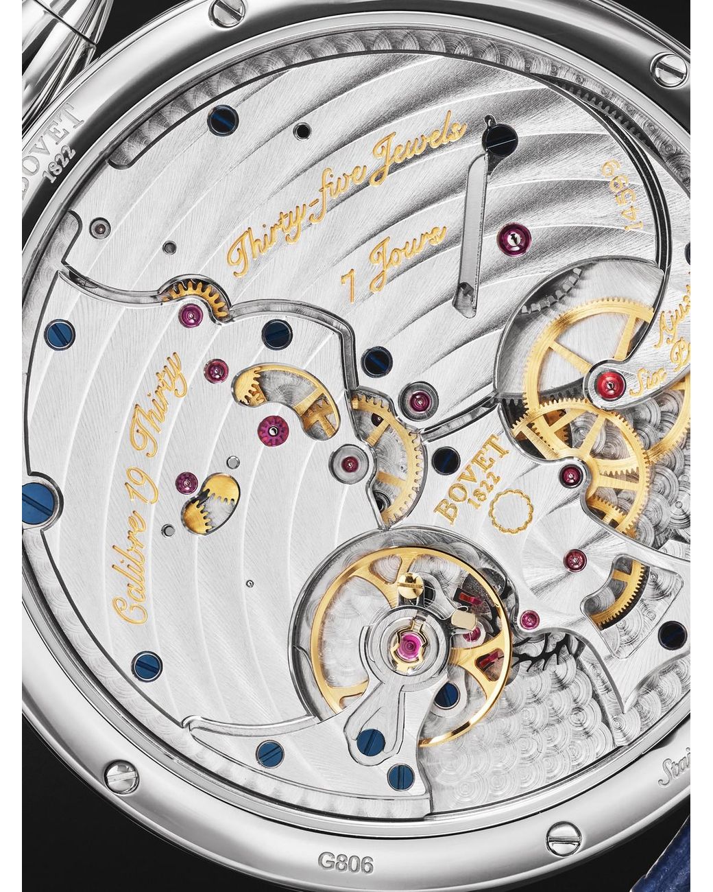 19Thirty Hand-Wound Stainless Steel Watch, Ref. Nts0104 di Bovet in Black da Uomo