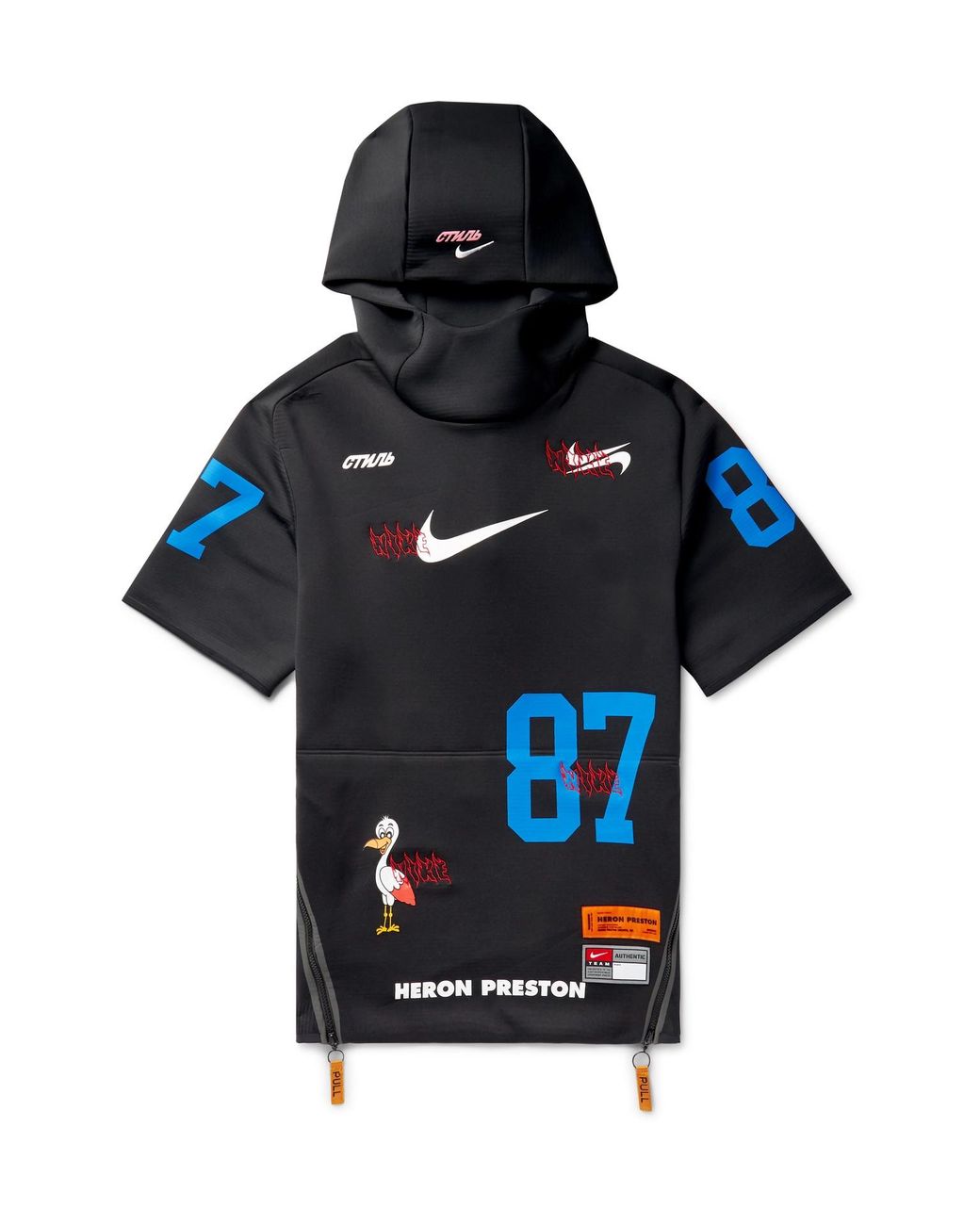 Nike Synthetic X Heron Preston S/s Hooded Top in Black for Men | Lyst
