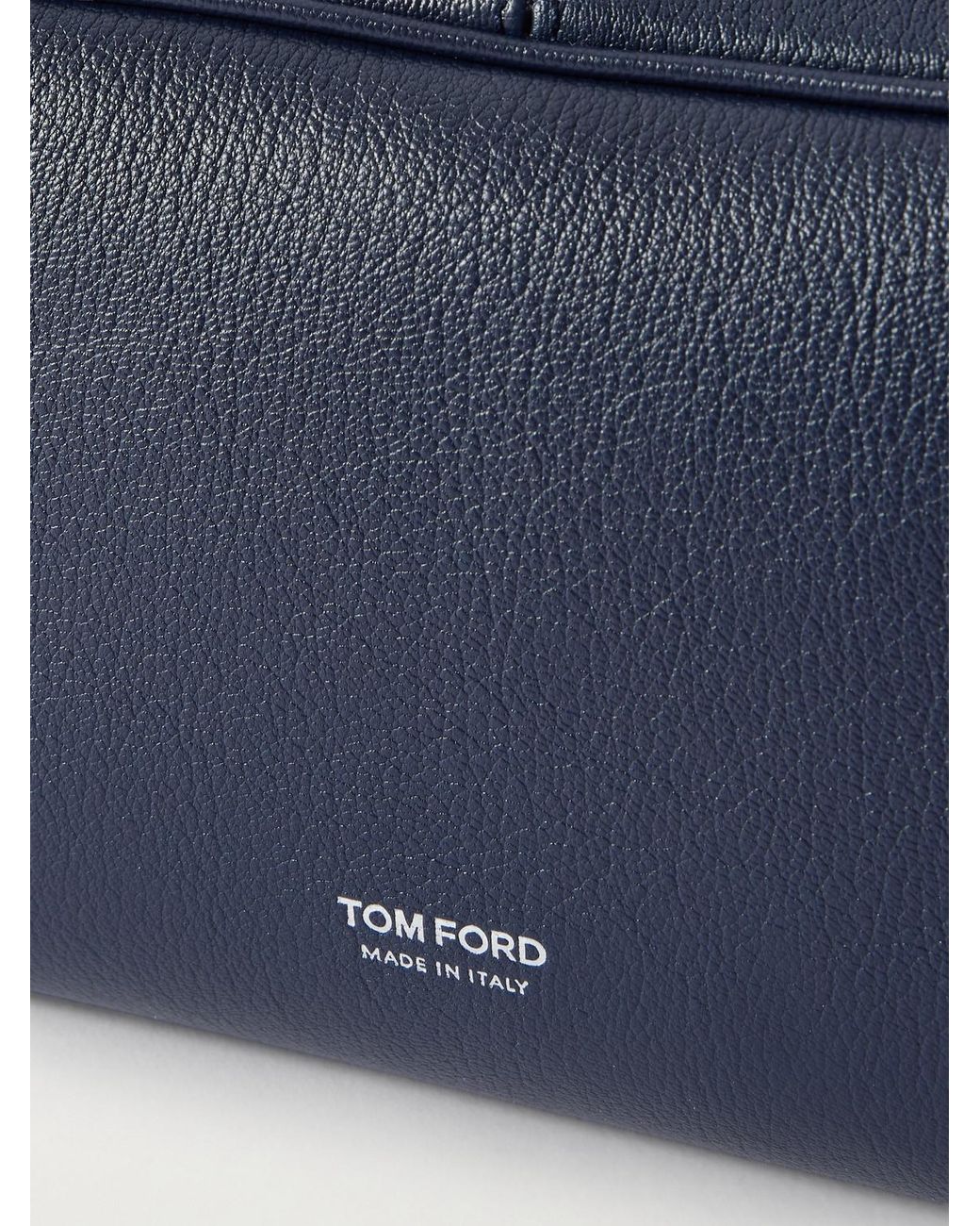 Tom Ford Blue Leather Wash Bag for men