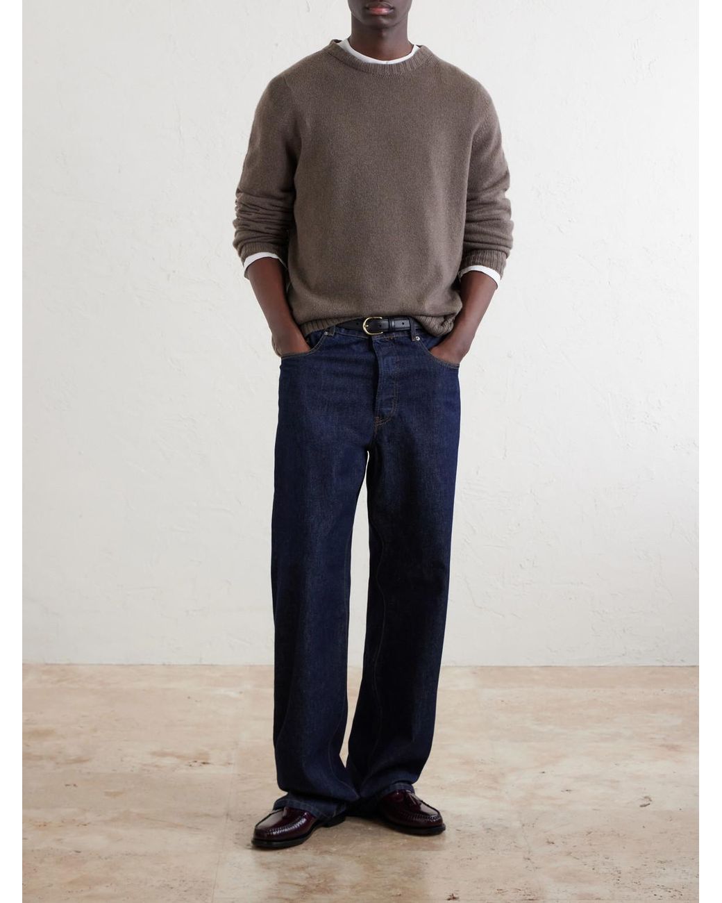 John Smedley Gray Norfolk Recycled-Cashmere And Merino Wool-Blend Sweater for men