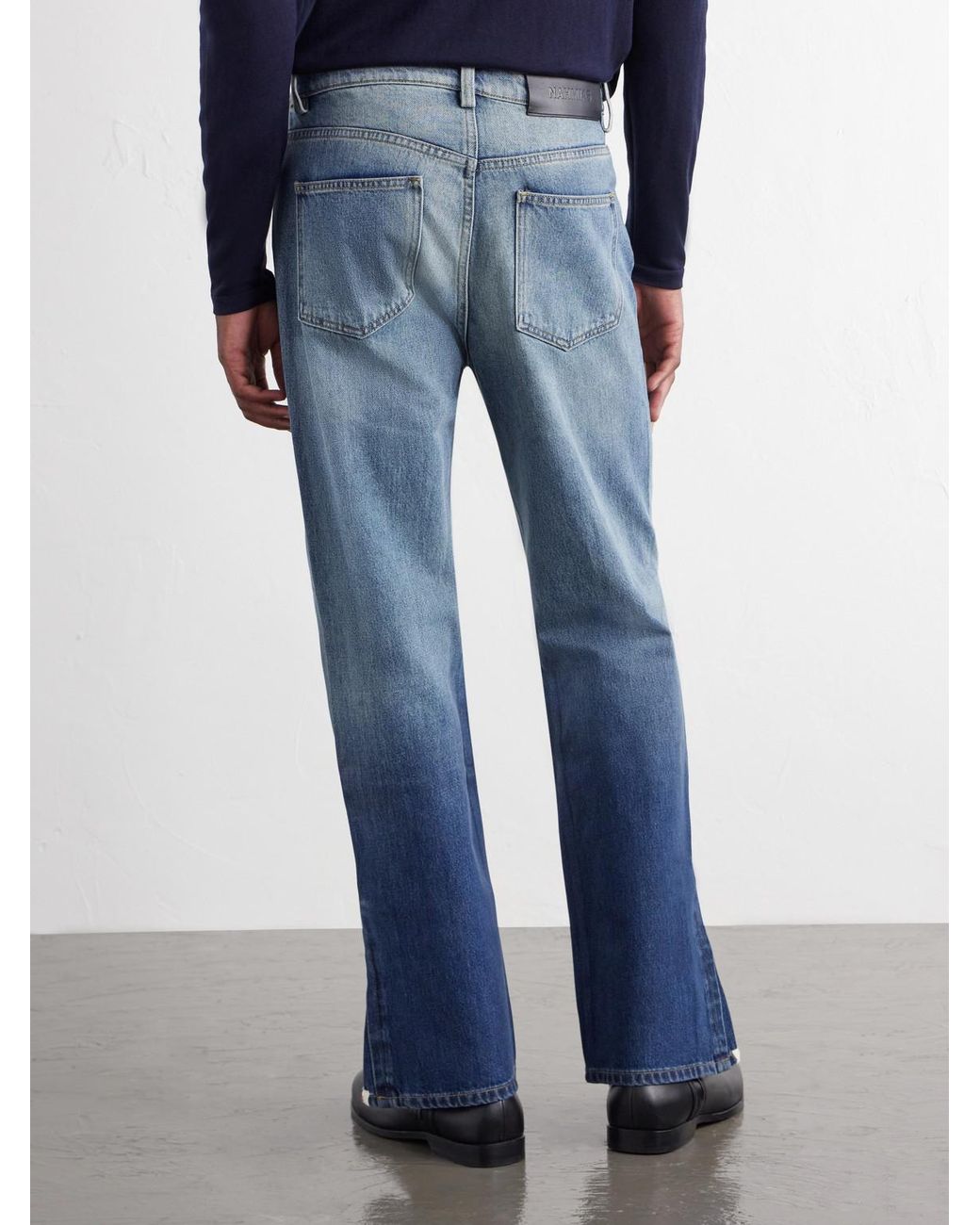 NAHMIAS Blue High Tide Straight-Leg Jeans for men