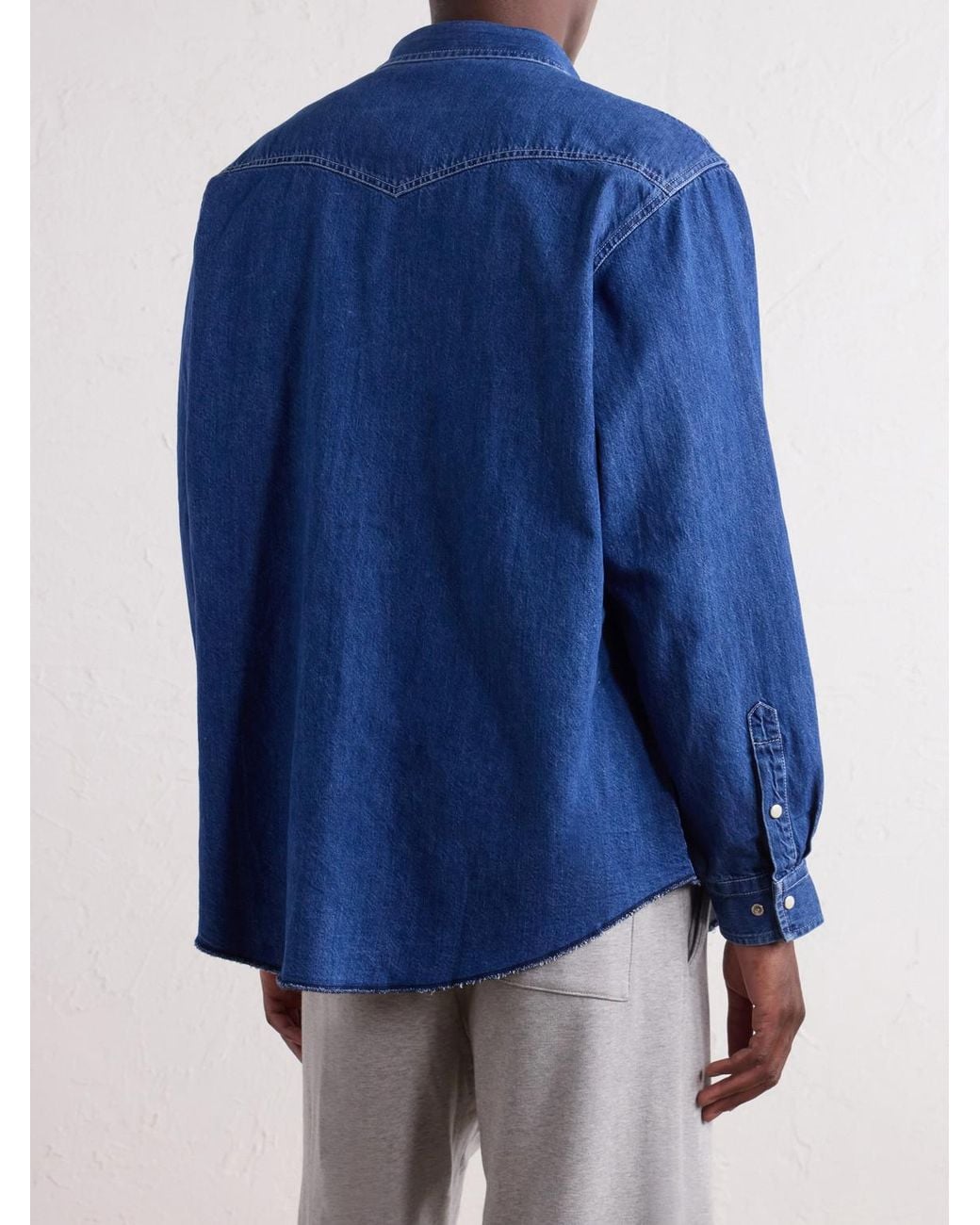 (w)taps Blue Allman Denim Shirt for men