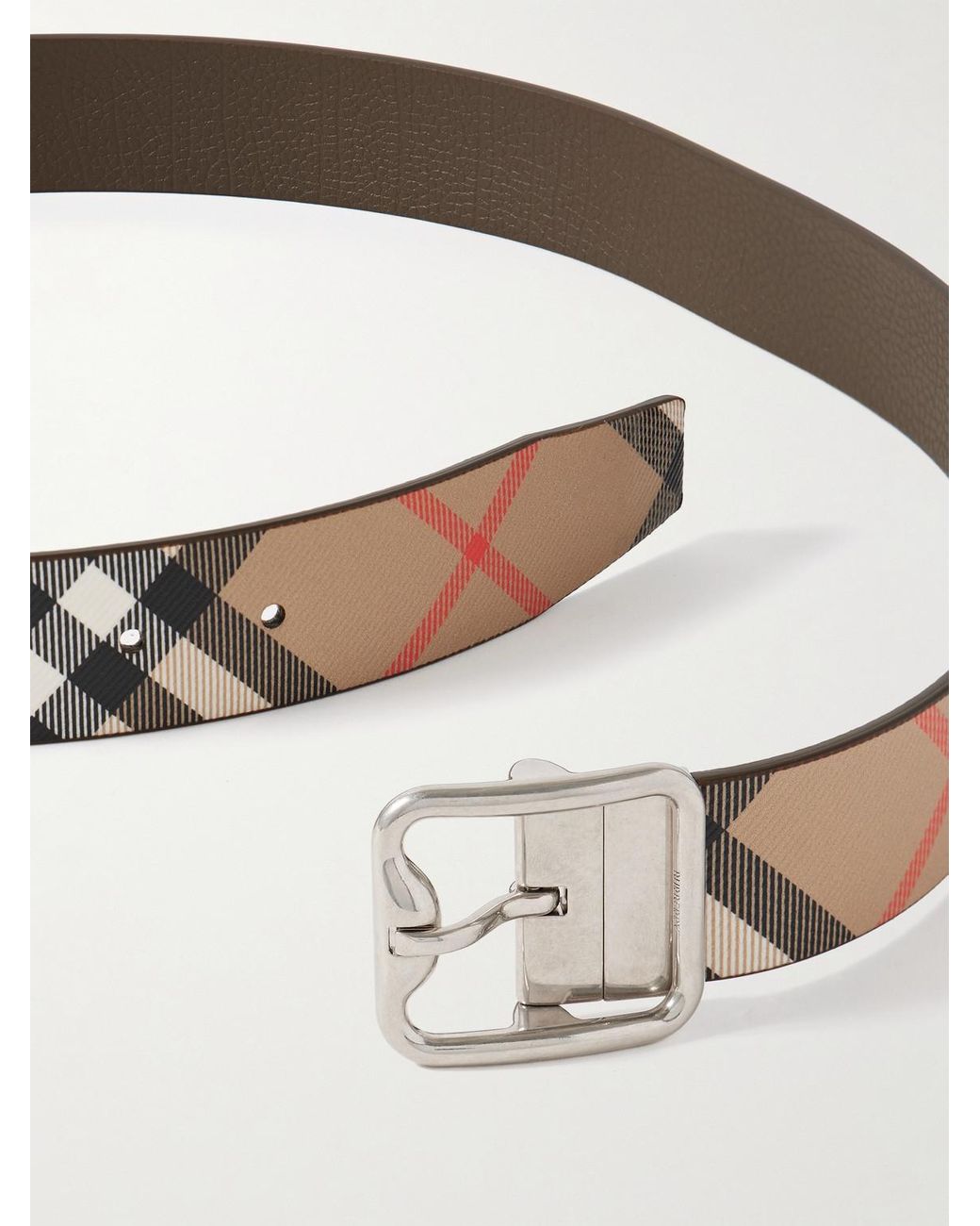 Burberry joe london check leather belt online
