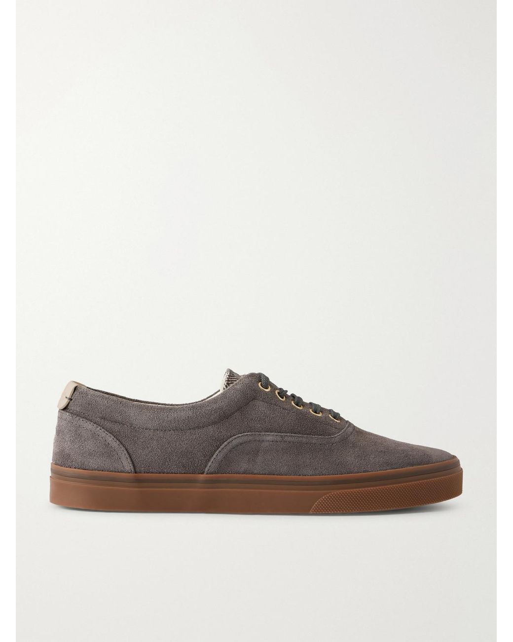 Brunello Cucinelli Brown Suede Sneakers for men