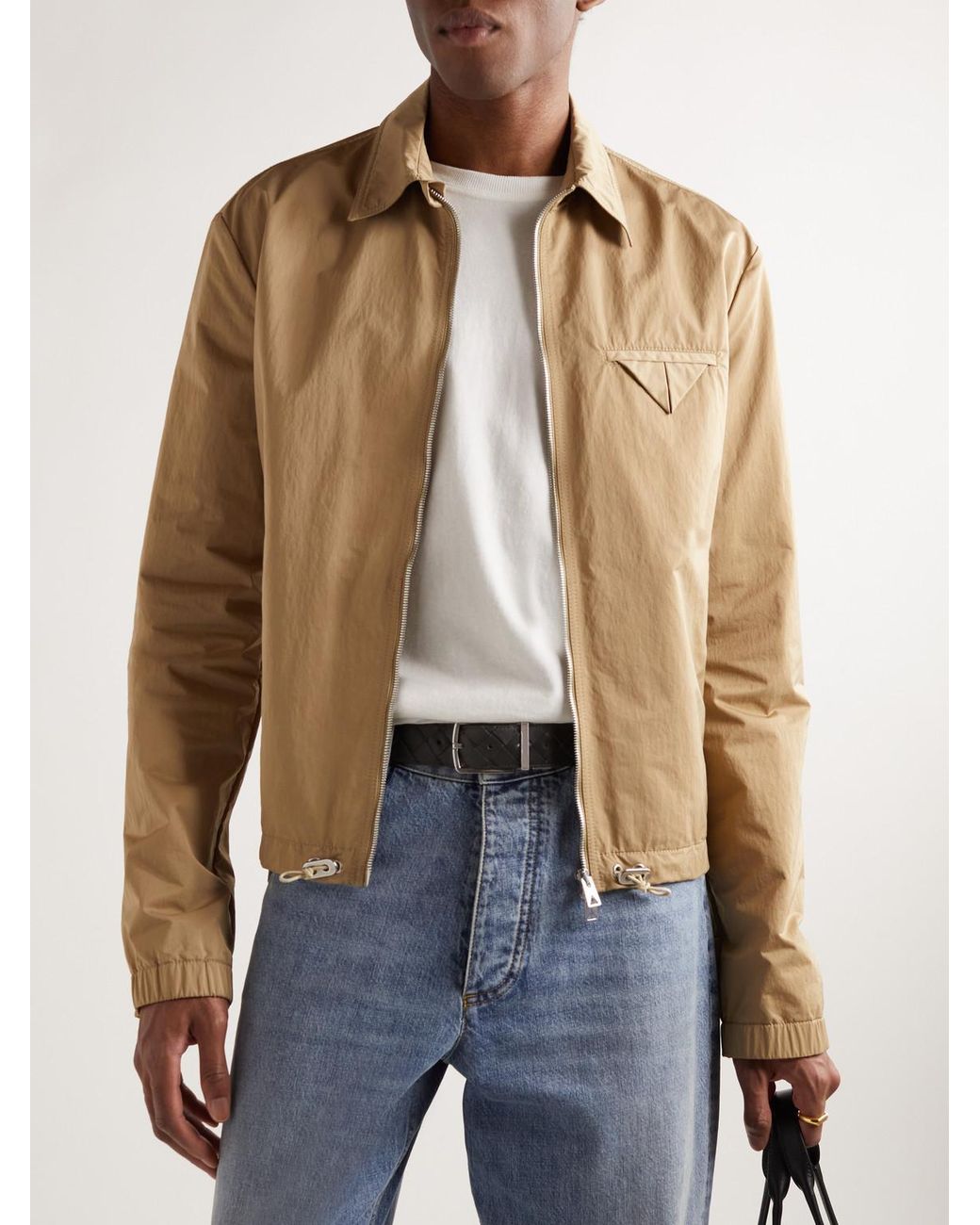 Bottega Veneta 3.5cm Reversible Intrecciato Leather Belt in Green für Herren