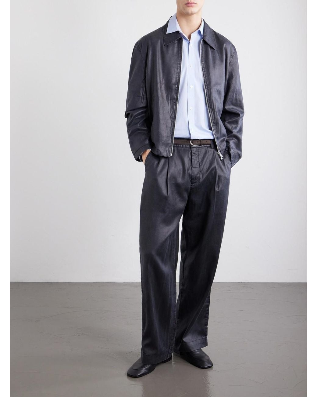 Our Legacy Gray Straight-Leg Tencel Lyocell Trousers for men
