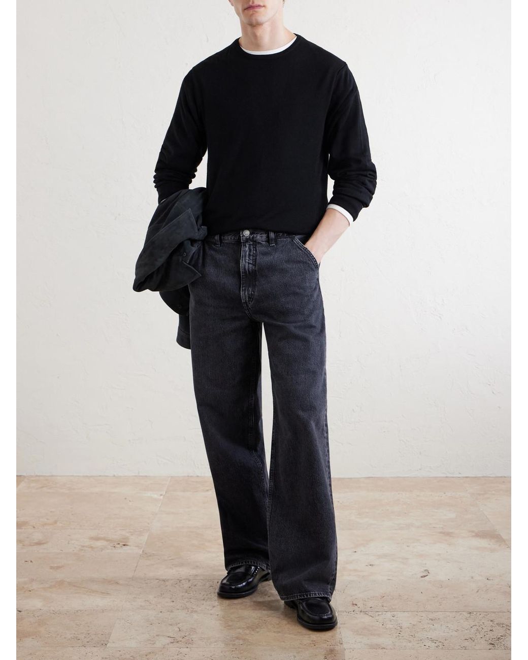 Officine Generale Blue Nina Merino Wool Sweater for men