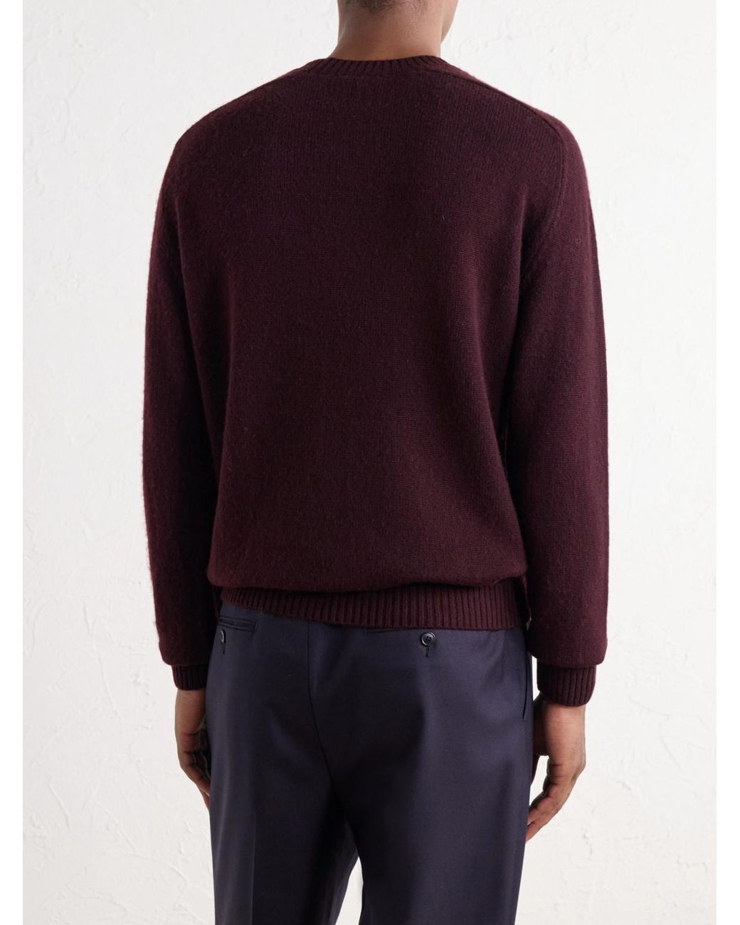 Boglioli Red Virgin Wool And Cashmere-Blend Sweater for men
