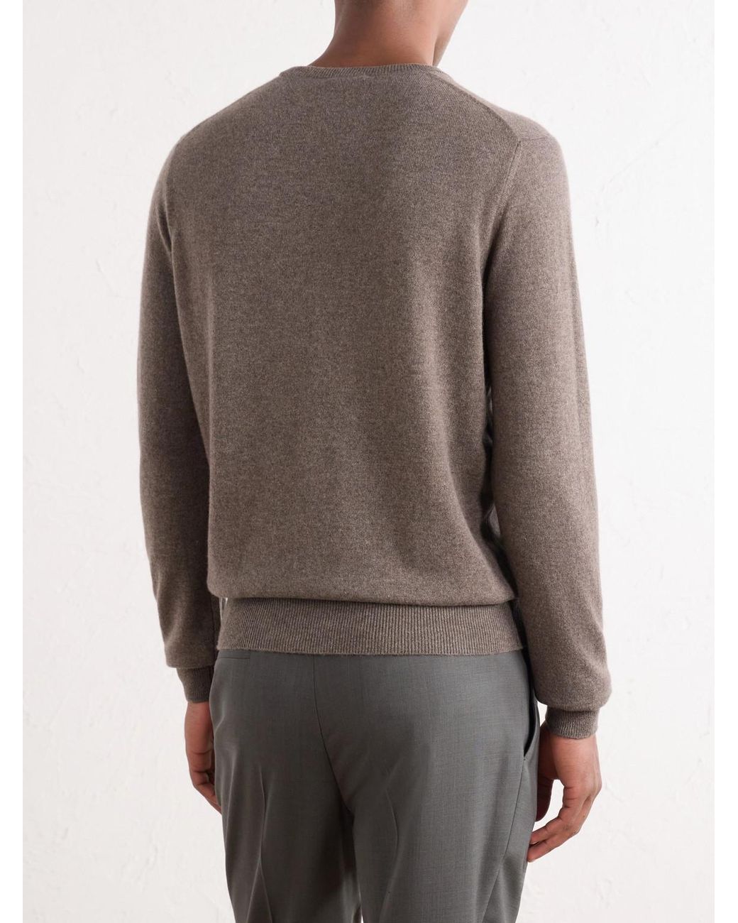 Rubinacci Gray Cashmere Sweater for men