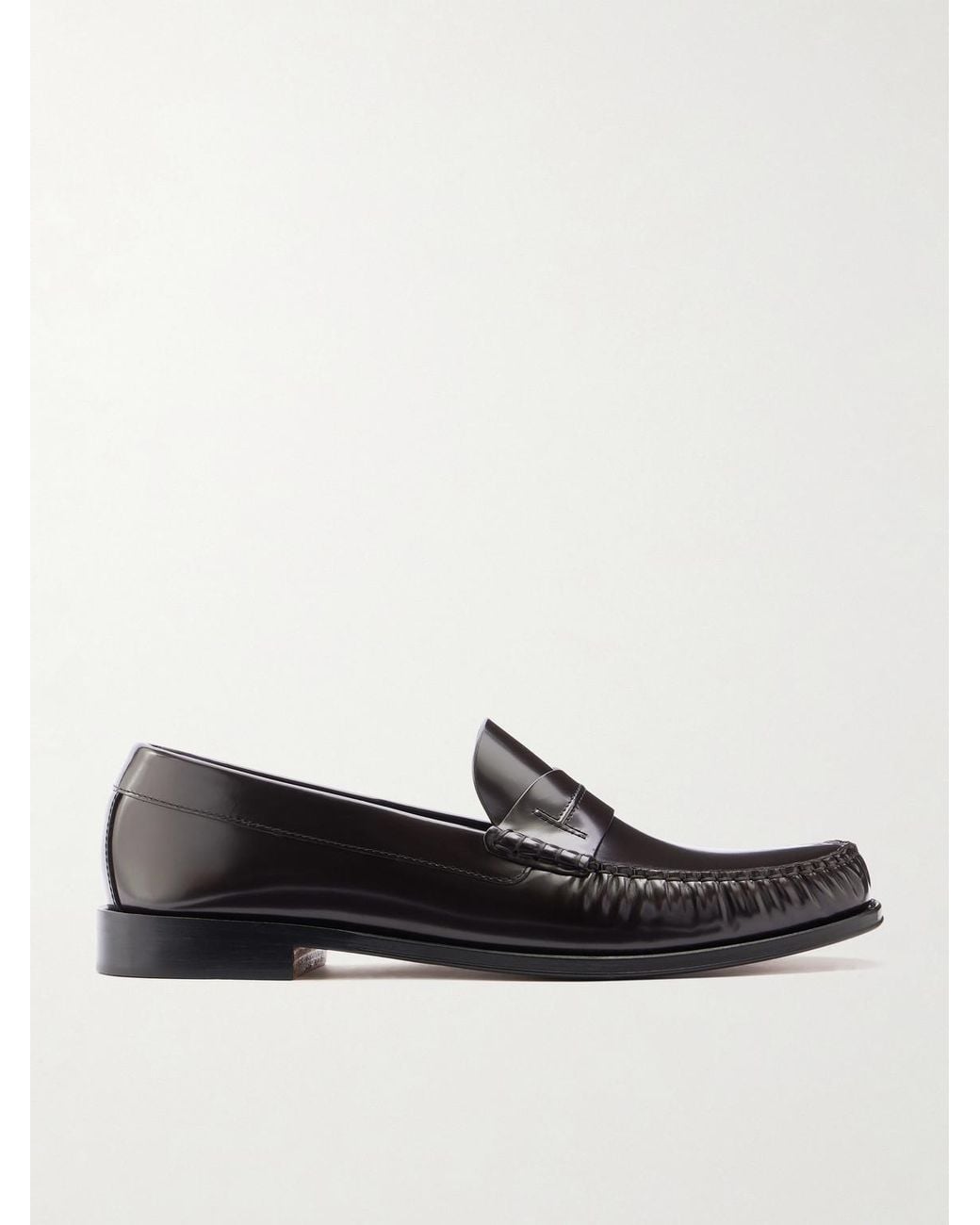 Tom Ford Brown Polished-Leather Loafers for men