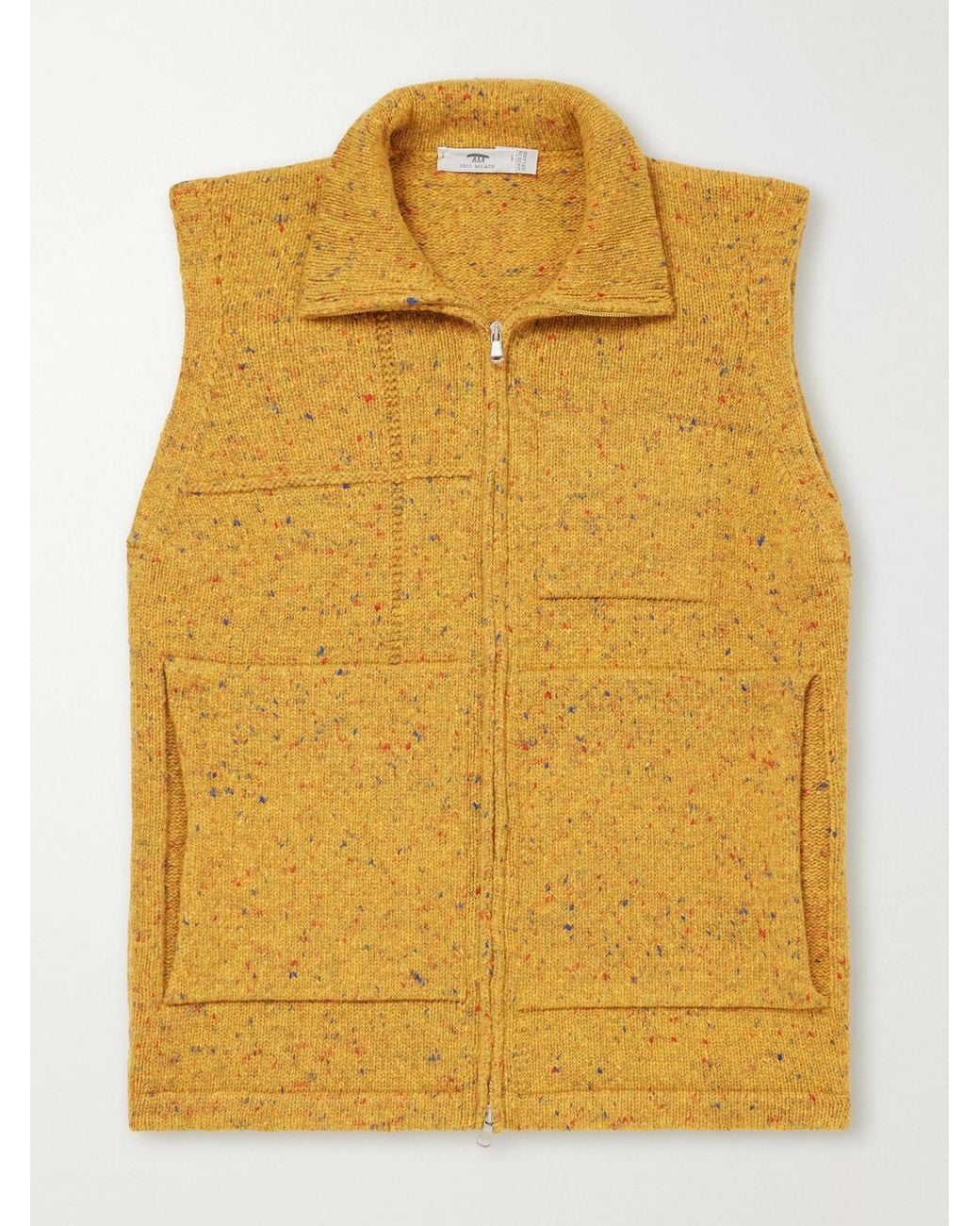 Inis Meáin Yellow Lifeline Wool And Cashmere-Blend Gilet for men