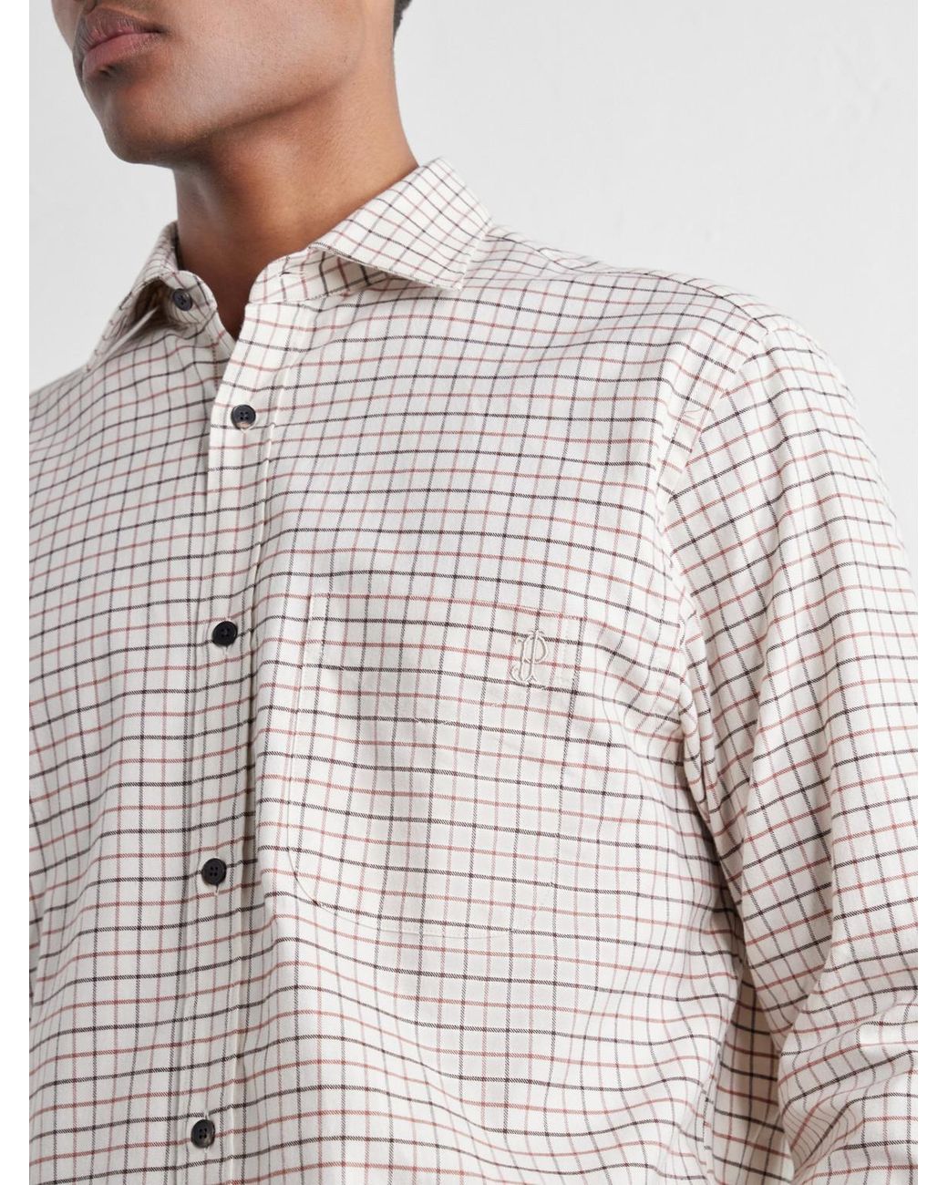 James Purdey & Sons Natural Checked Cotton-Flannel Shirt for men