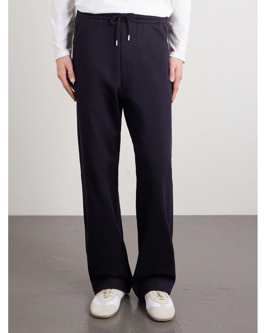 Dries Van Noten Blue Cotton-Jersey Sweatpants for men