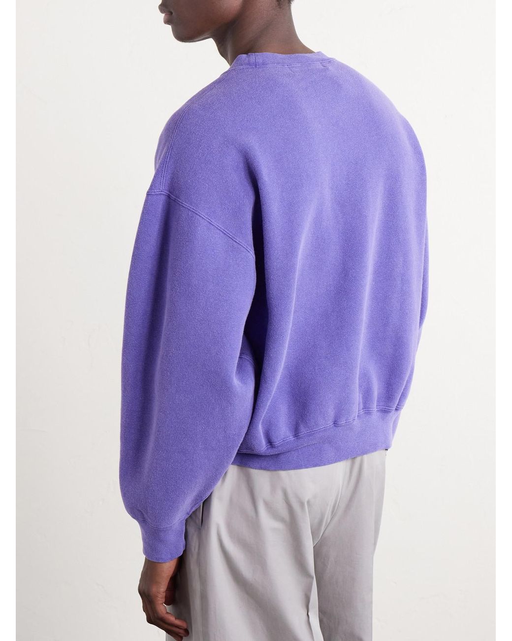 Remi Relief Purple Newport Printed Cotton-jersey Sweatshirt for men