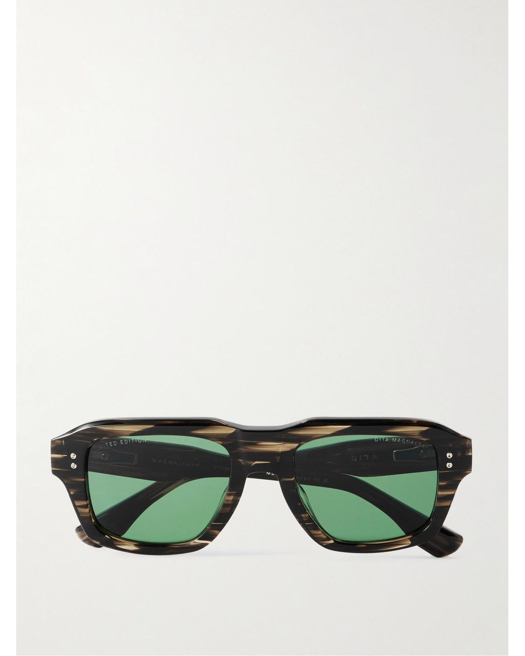 Dita Eyewear Green Magnaleapr D-Frame Tortoiseshell Acetate Sunglasses for men