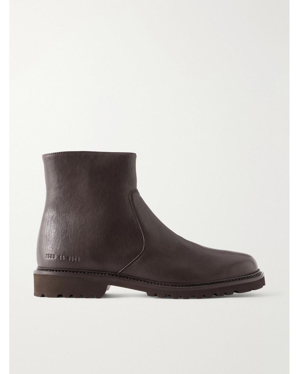 Common Projects Brown Piuma Leather Boots for men