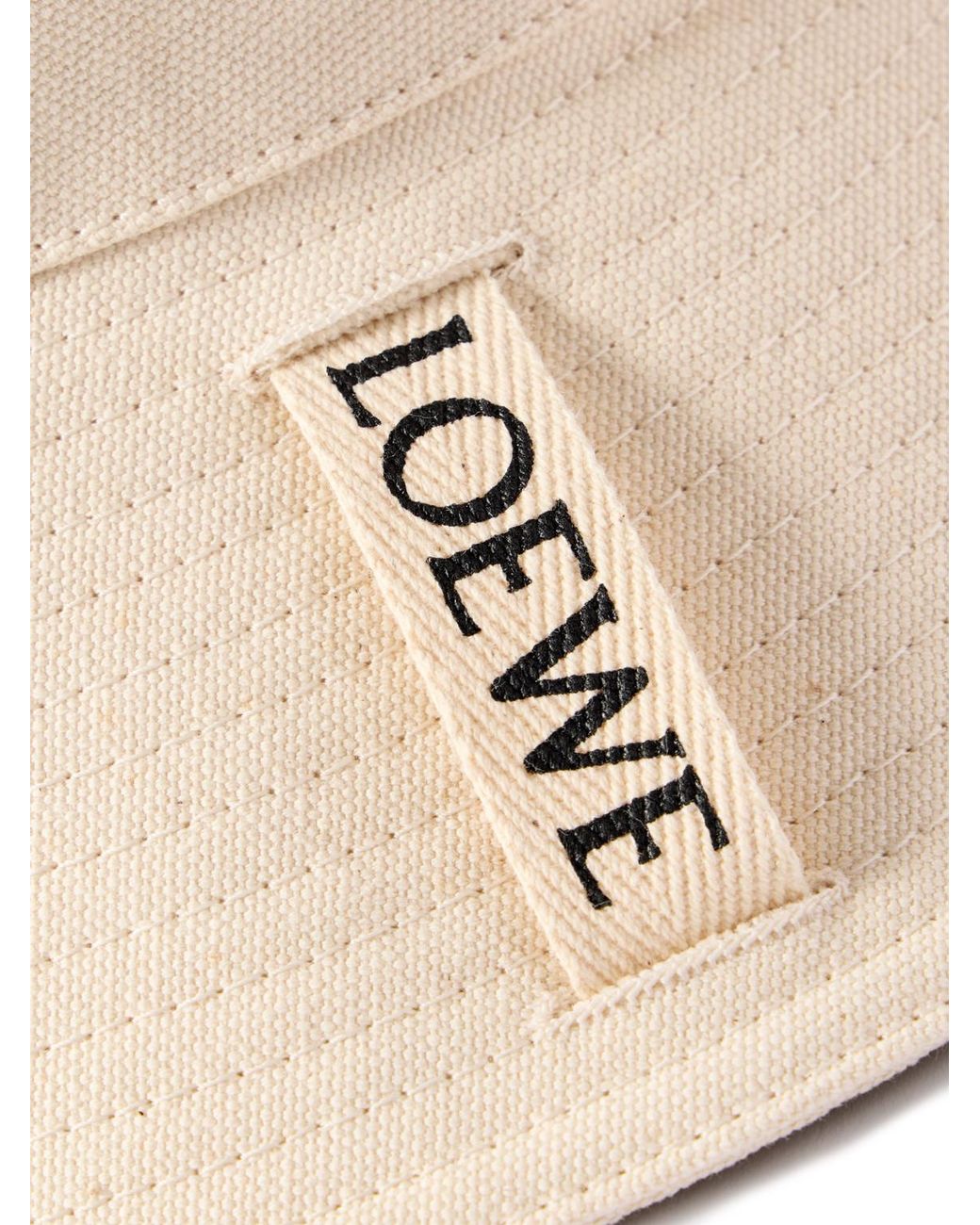 Loewe Natural Paula's Ibiza Logo-Appliquèd Cotton-Canvas Bucket Hat for men
