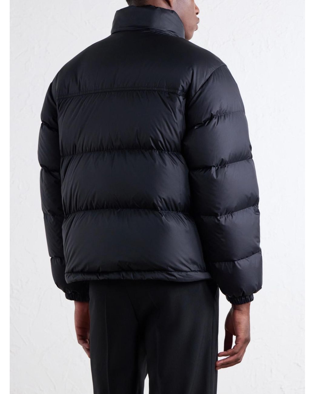 Burberry Black Highlands Logo-Embroidered Quilted Shell Down Jacket for men