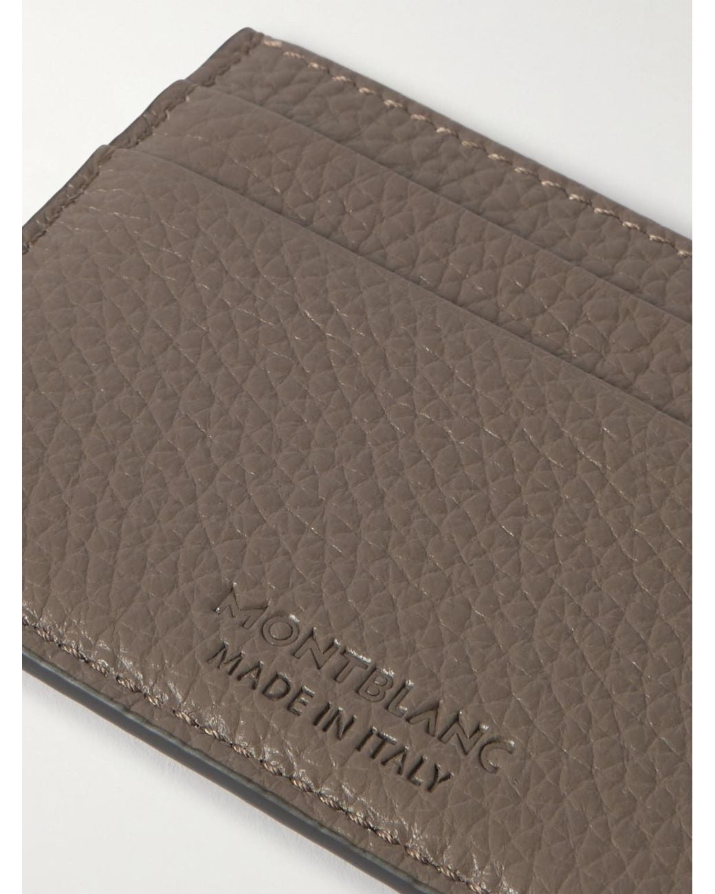 Montblanc Gray Full-Grain Leather Cardholder for men