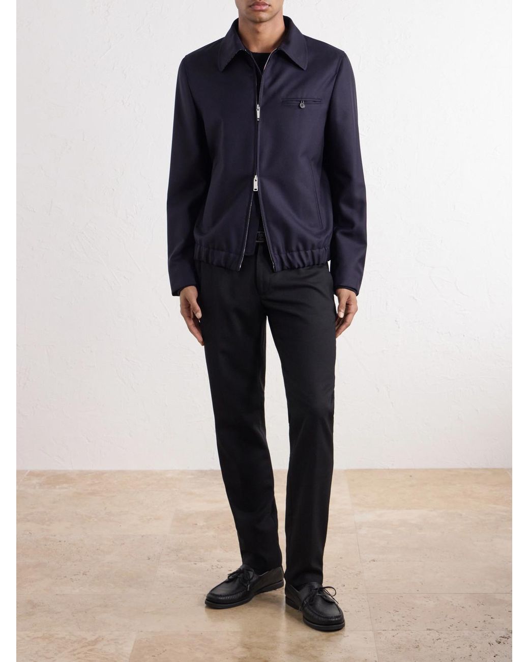 Slowear Blue Montedoro Il Primo Wool-Canvas Jacket for men