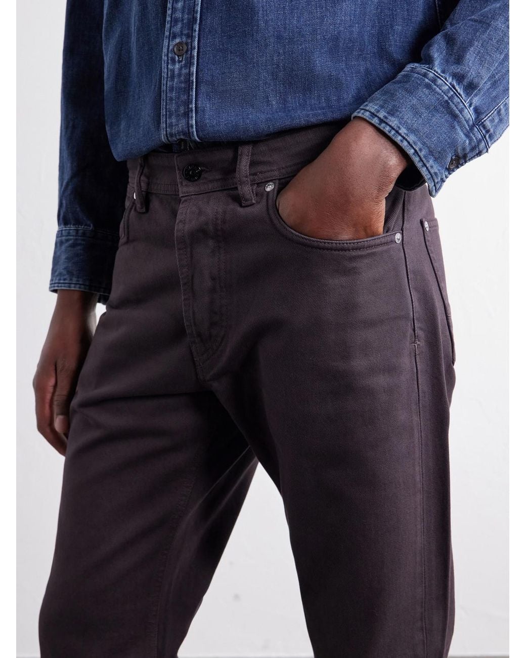 Stone Island Blue Denim Straight-Leg Regenerative Cotton Jeans for men