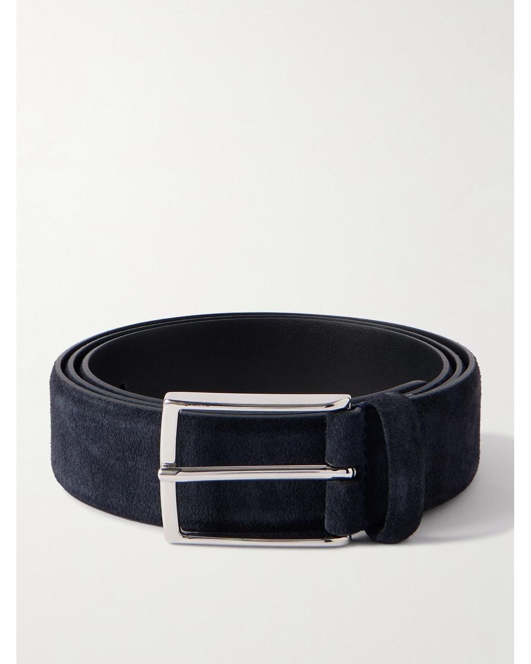 Andersons Blue 3.5Cm Suede Belt for men