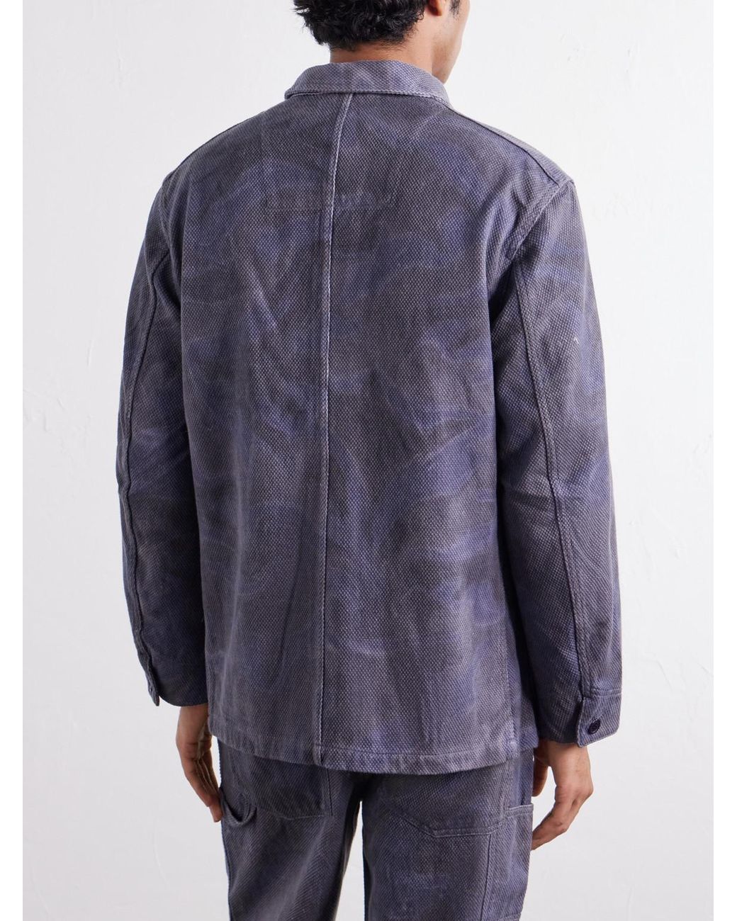 Blue Blue Japan Blue Coverall Sumi Nagashi Cotton-Sashiko Jacket for men