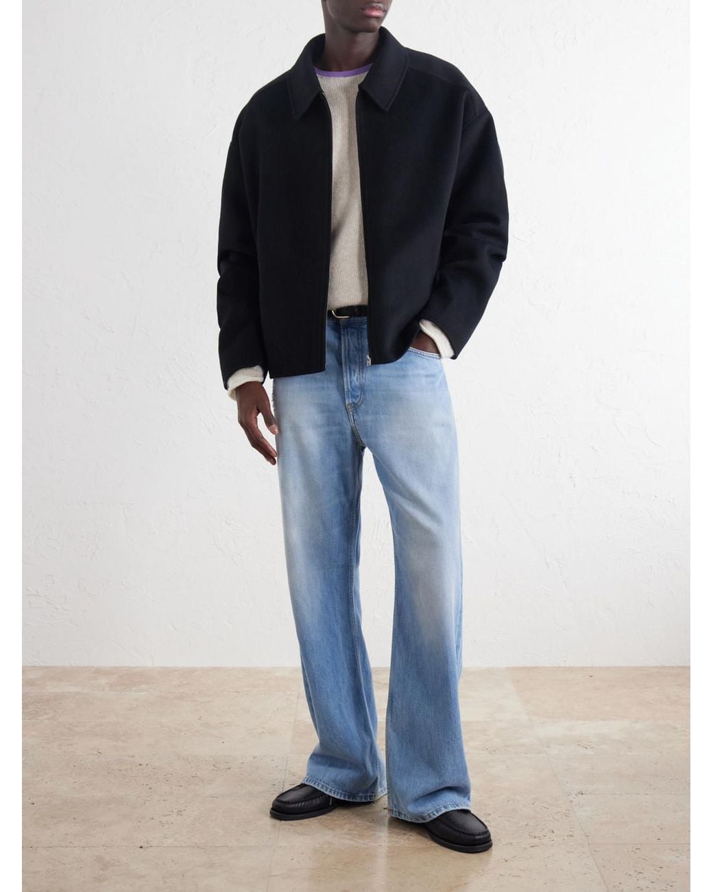 God's True Cashmere White Bouclé Cashmere Sweater for men