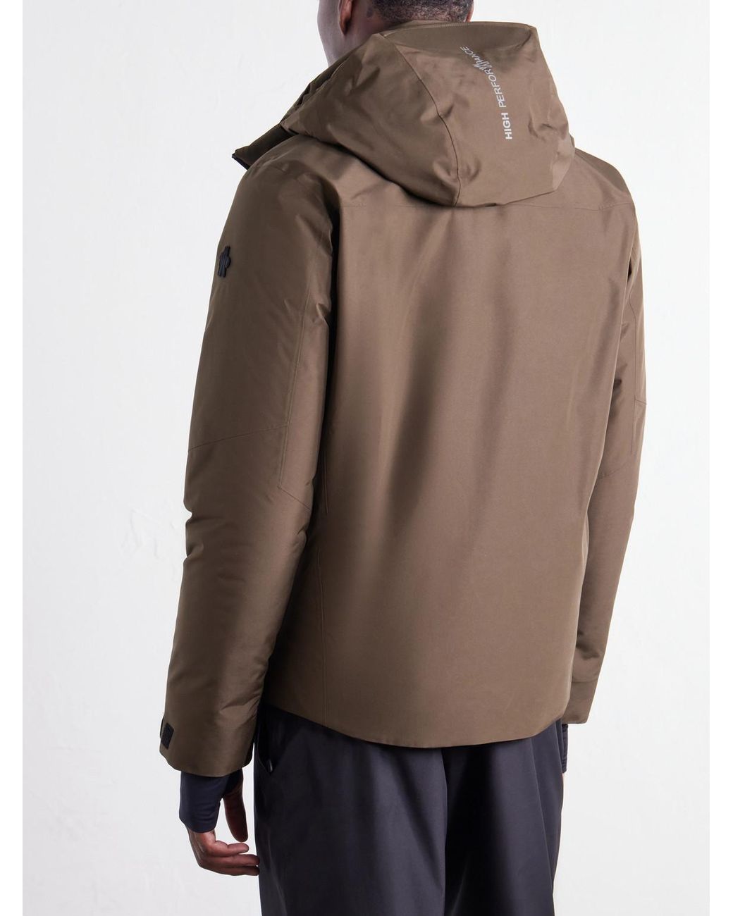 Moncler Brown Balmhorn Hooded Shell Down Ski Jacket for men
