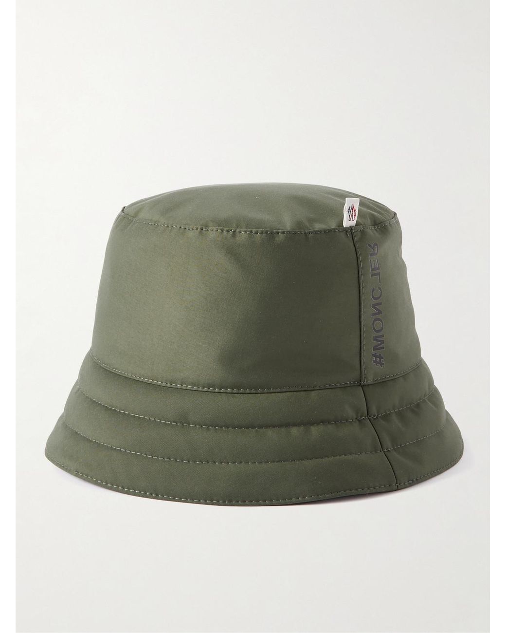 Moncler Green Logo-Embellished Gore-Tex Bucket Hat for men
