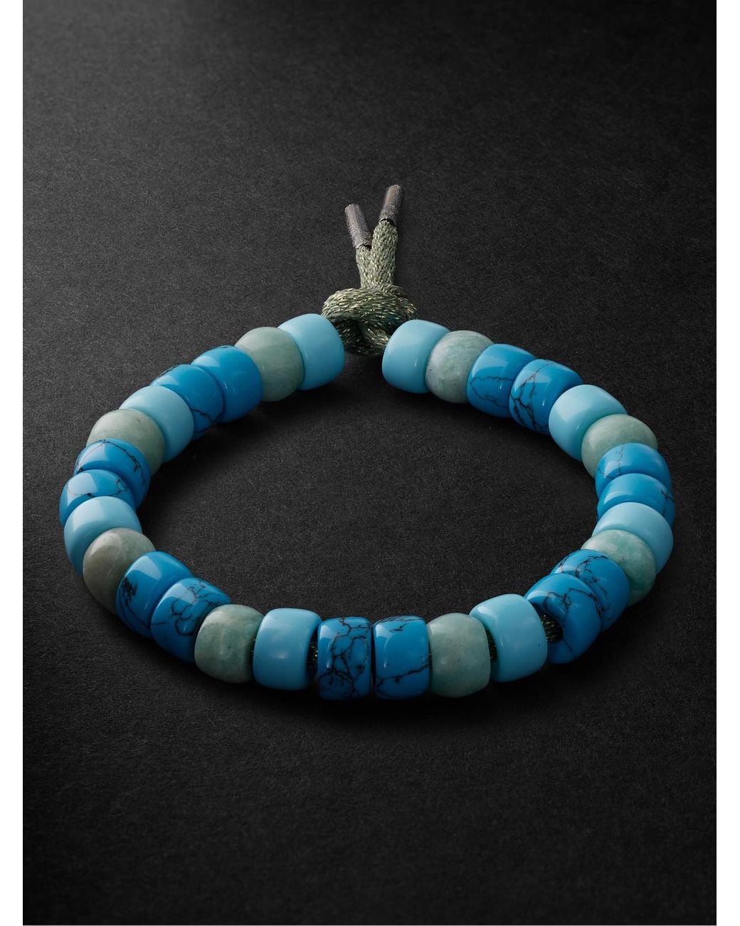 Carolina Bucci Mykonos Forte Beads Blackened Multi-Stone Bracelet for men