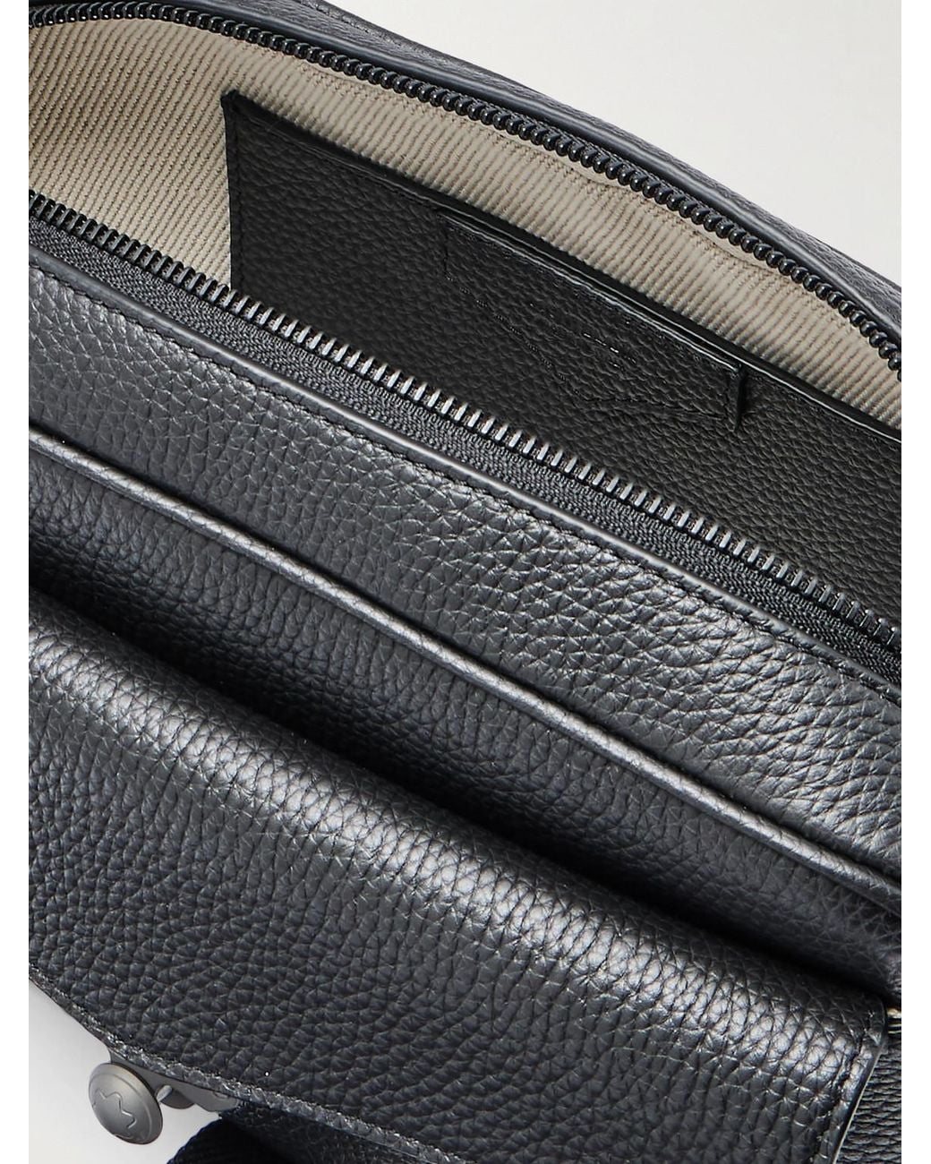 Montblanc Black Mlock 4810 Full-grain Leather Messenger Bag for men