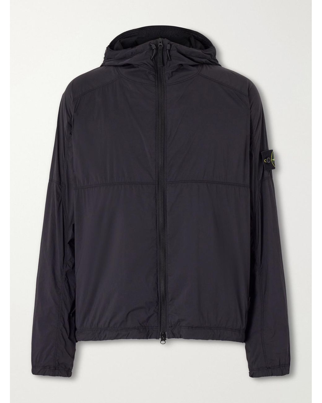 Stone Island Blue Hooded Ultralight Nylon Stretch-Tc Jacket for men