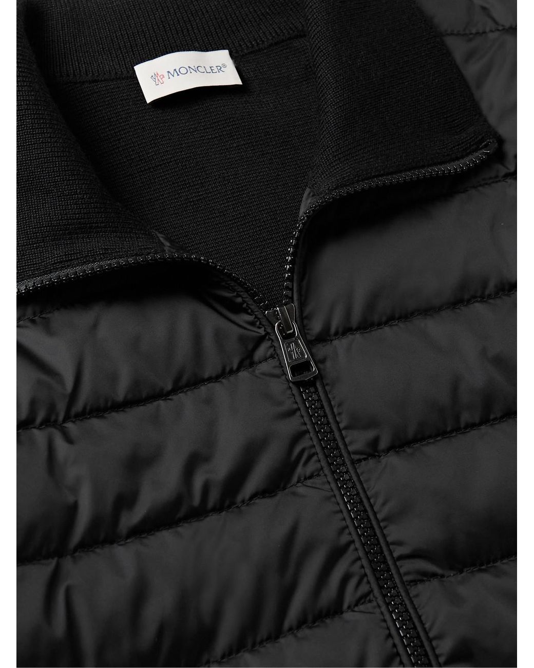 Moncler Black Puffer Cardigan for men