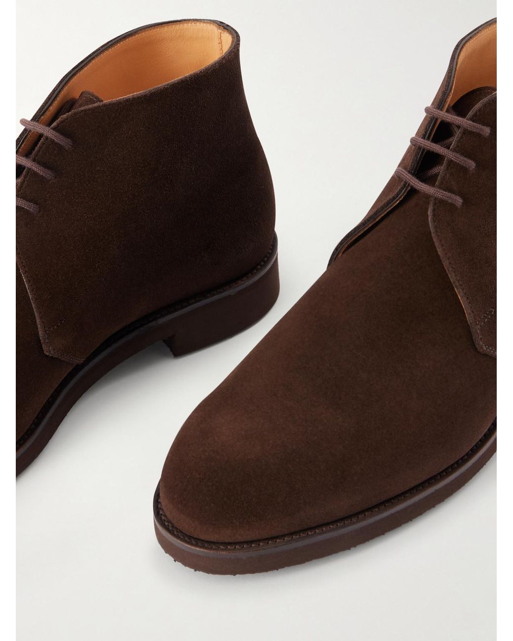 George Cleverley Brown Nathan Suede Chukka Boots for men