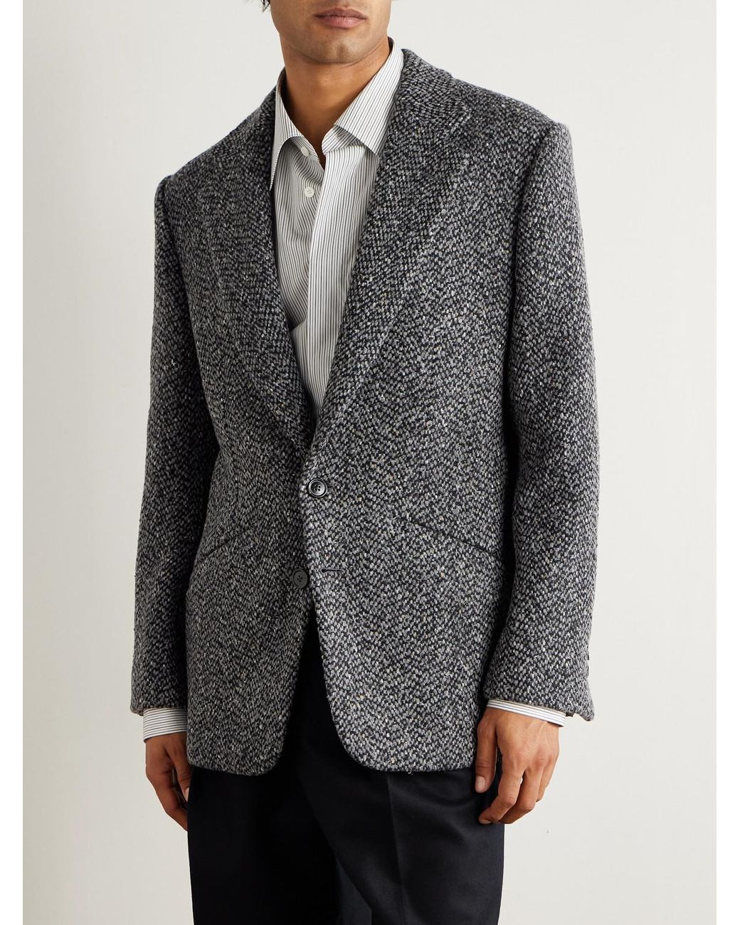 Zegna Black Wool And Cashmere-blend Suit Jacket for men