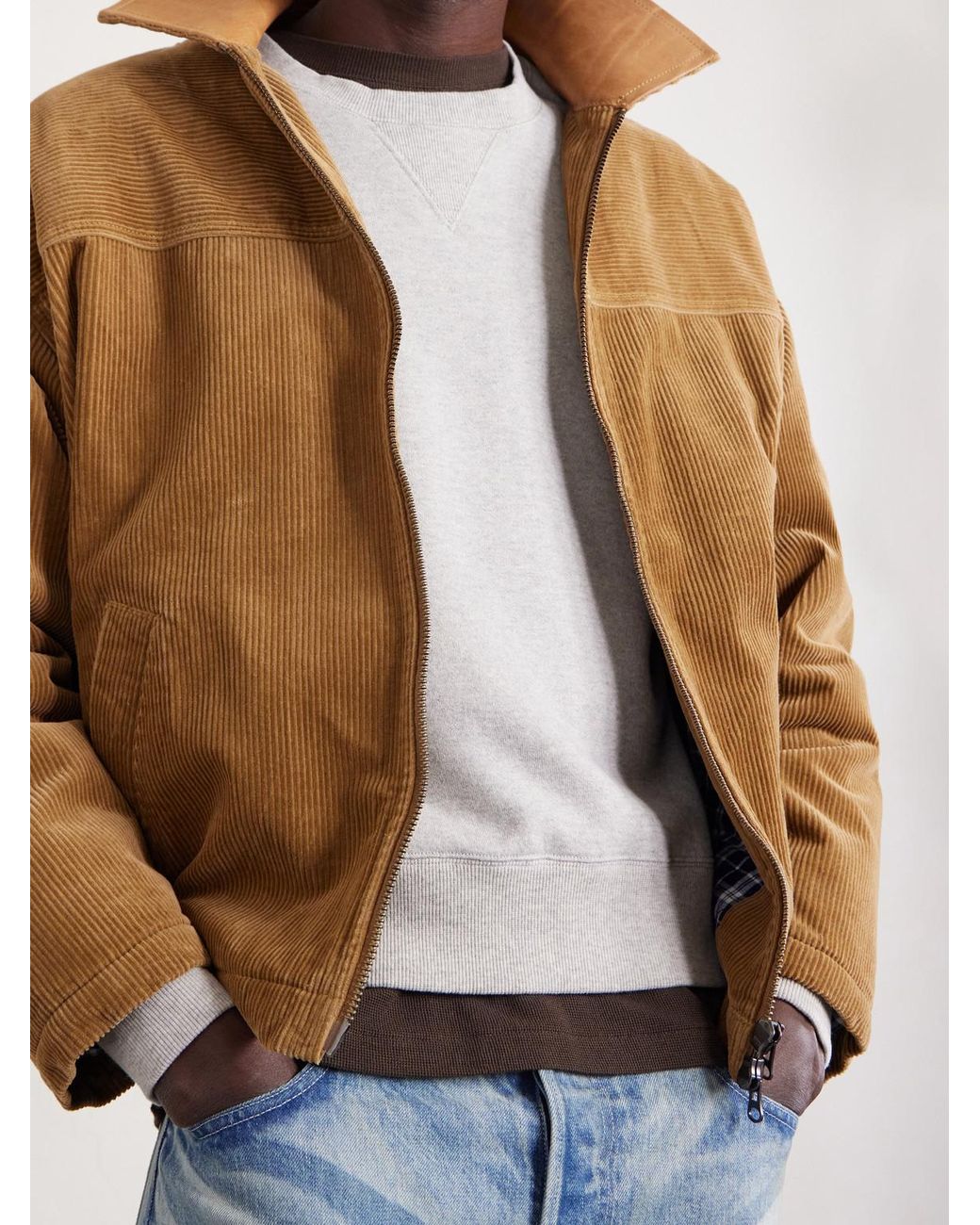 Visvim Natural Jumbo Sb Wool And Cotton-Blend Jersey Sweatshirt for men