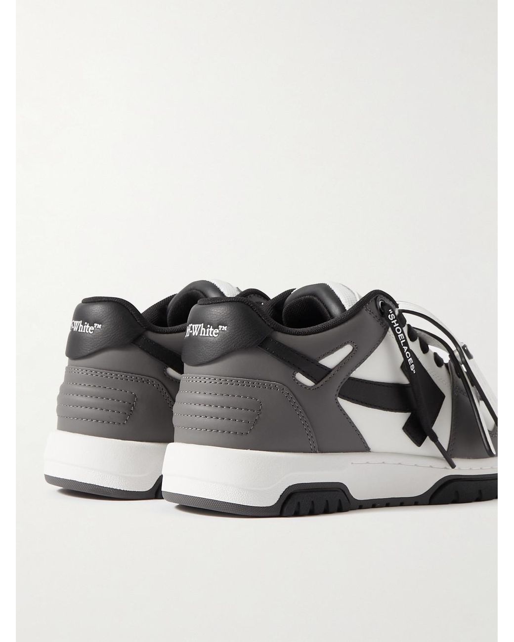 Off White c o Virgil Abloh Out Of Office Leather Sneakers in Grey for Men Lyst UK