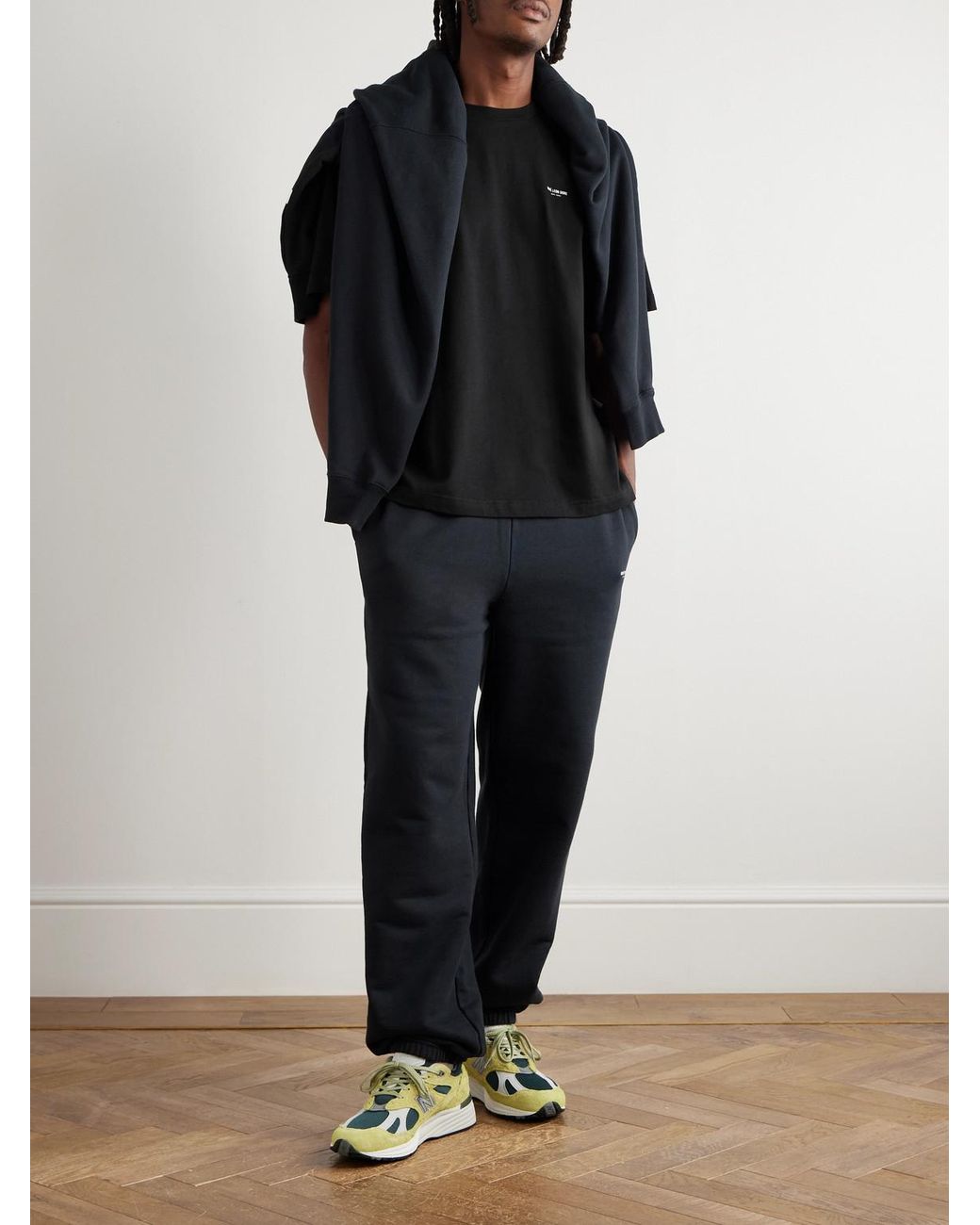 Aimé Leon Dore Black Logo-Print Cotton-Jersey T-Shirt for men