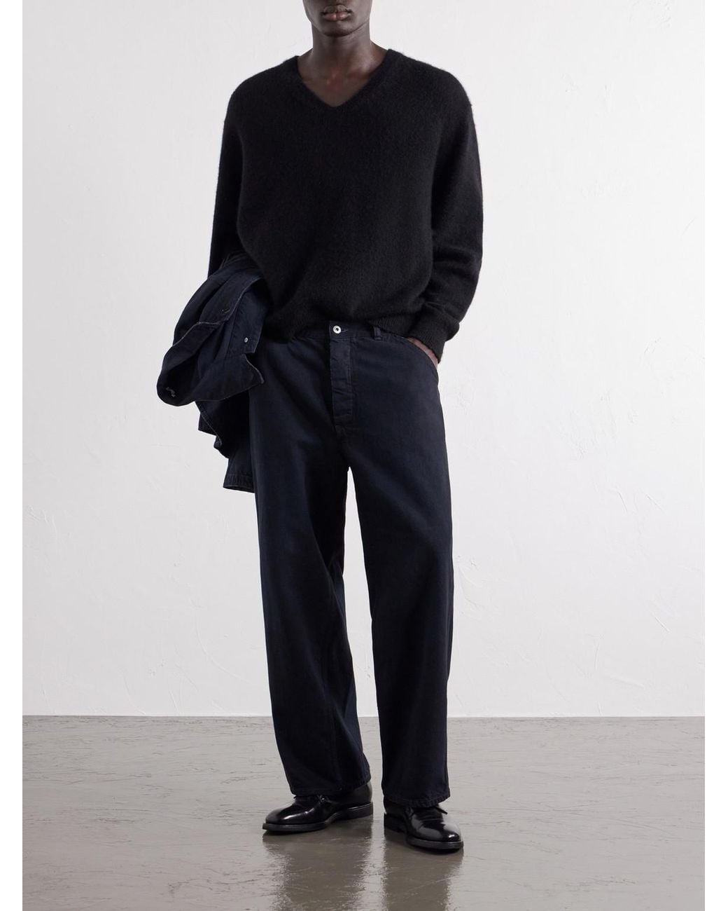 A.PRESSE Blue Cashmere Sweater for men