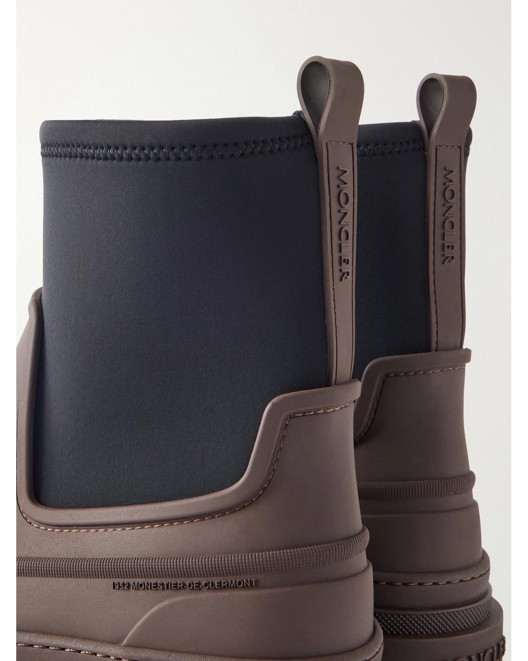 Moncler Brown Vera Pulse Scuba And Rubber Hiking Boots for men