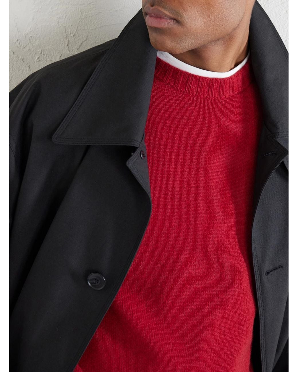 John Smedley Red Norfolk Recycled-Cashmere And Merino Wool-Blend Sweater for men