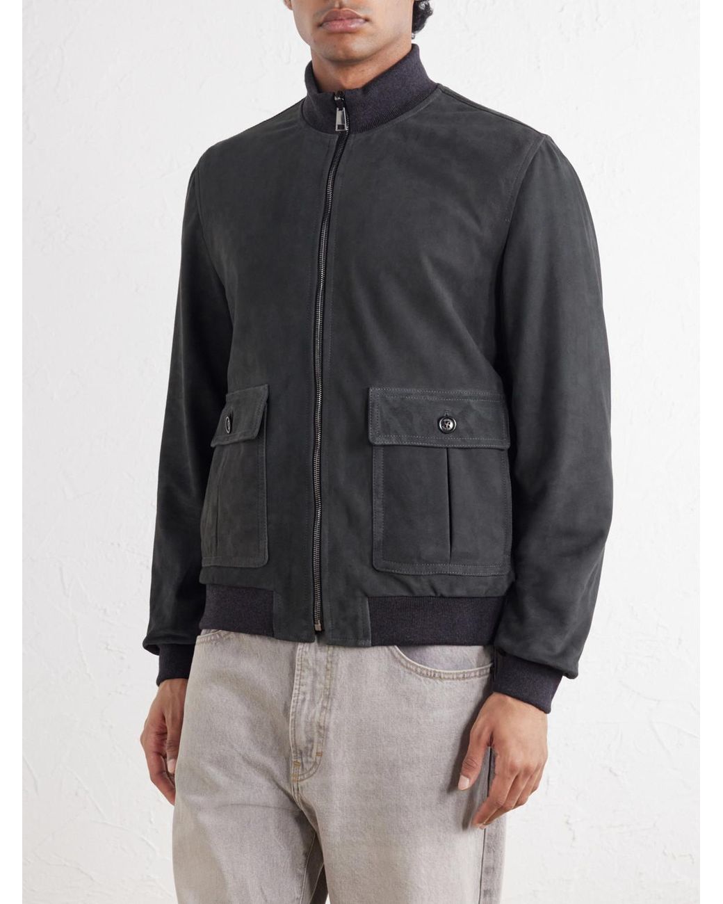 Valstar Black Reversible Suede Jacket for men
