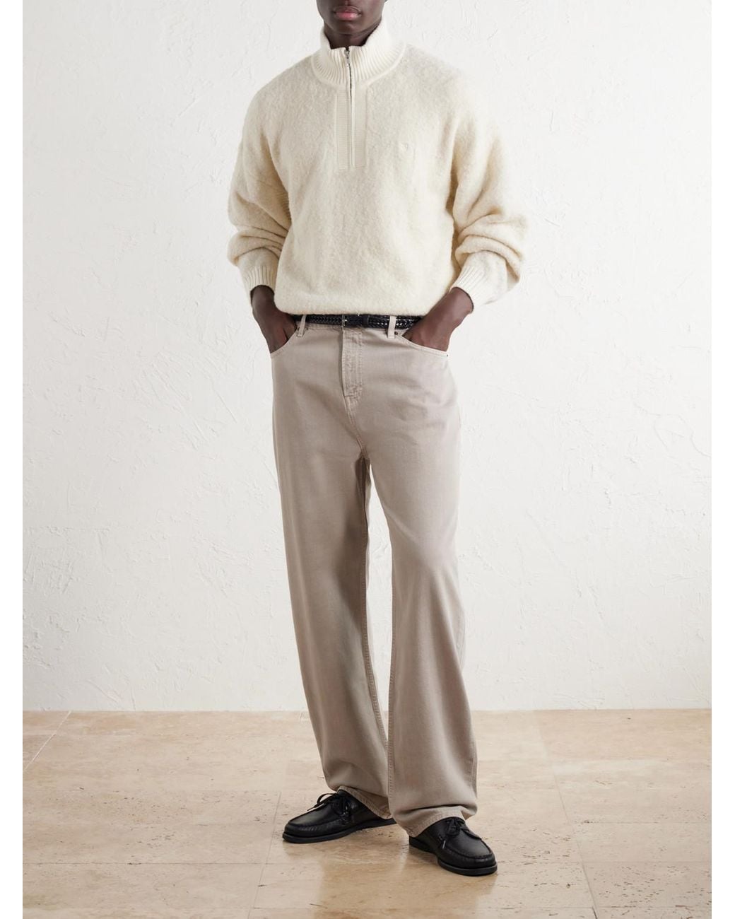 FRAME Gray The Relaxed Straight-Leg Jeans for men